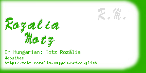 rozalia motz business card